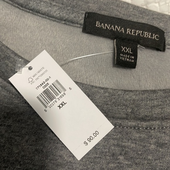 NWT Banana Republic Gray Sweatshirt XXL - Picture 3 of 6